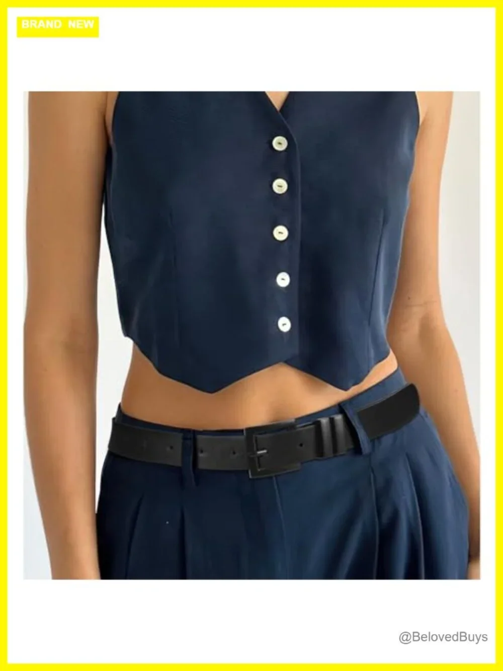 Faux Leather Women's Belt Square Buckle Waist Belt for Jeans Pants Dresses